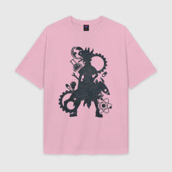 Женская футболка Oversize хлопок texturе Доктор Стоун