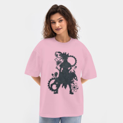 Женская футболка Oversize хлопок texturе Доктор Стоун - фото 2