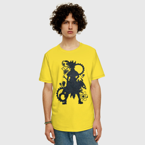 Мужская футболка хлопок Oversize Доктор Стоун, цвет желтый - фото 3