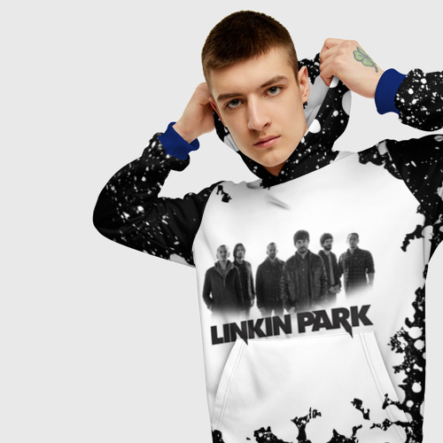 Мужская толстовка 3D с принтом Linkin Park+спина, вид сбоку #3