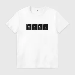 Мужская футболка хлопок Senku. Аниме Доктор Стоун