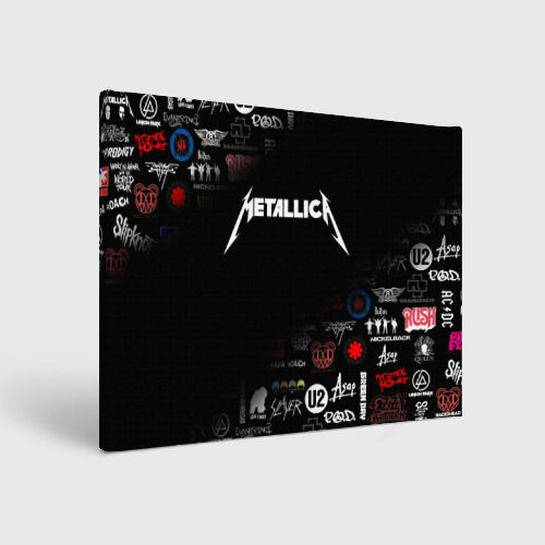Холст прямоугольный Metallica Металлика, цвет 3D печать