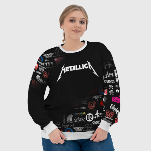 Женский свитшот 3D Metallica Металлика, цвет 3D печать - фото 6