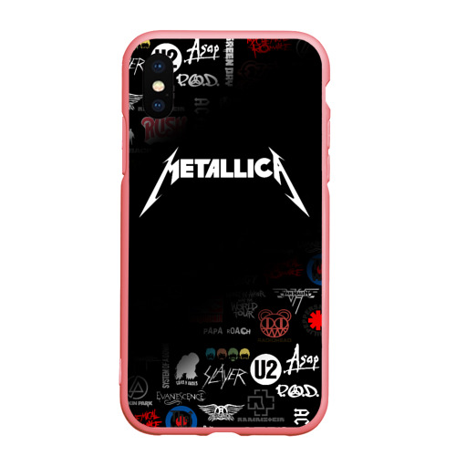 Чехол для iPhone XS Max матовый Metallica Металлика, цвет баблгам