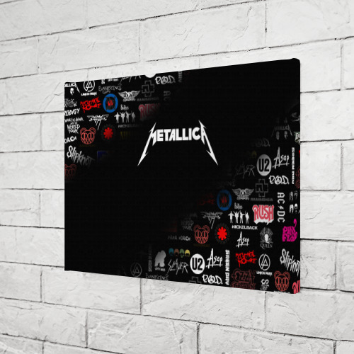 Холст прямоугольный Metallica Металлика, цвет 3D печать - фото 3
