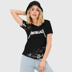 Женская футболка 3D Slim Metallica Металлика - фото 2