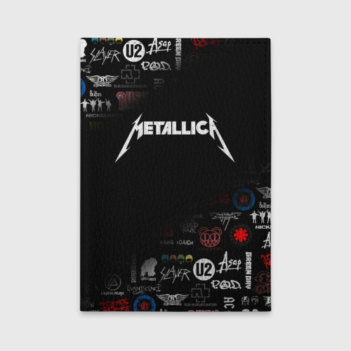 Обложка для автодокументов Metallica Металлика, цвет голубой