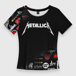 Женская футболка 3D Slim Metallica Металлика
