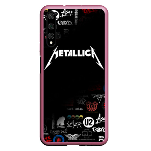 Чехол для Honor 20 Metallica Металлика, цвет малиновый