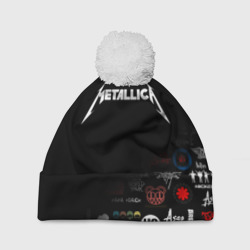 Шапка 3D c помпоном Metallica Металлика