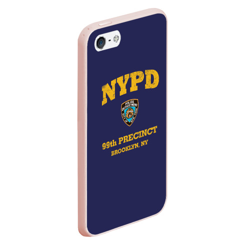 Чехол для iPhone 5/5S матовый Бруклин 9-9 департамент NYPD, цвет светло-розовый - фото 3