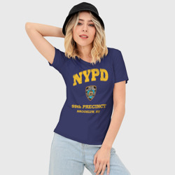 Женская футболка 3D Slim Бруклин 9-9 департамент NYPD - фото 2