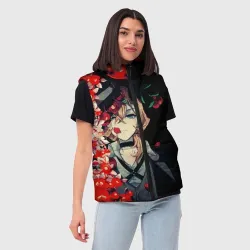 Женский жилет утепленный 3D Чуя Накахара. Великий из бродячих псов - фото 2