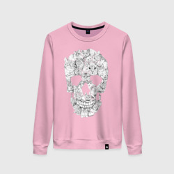Женский свитшот хлопок Череп из котиков