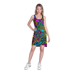 Платье-майка 3D Искажение красок - психодел - фото 2