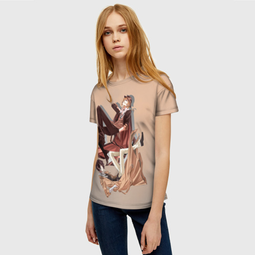 Женская футболка 3D Дазай и Чуя, цвет 3D печать - фото 3
