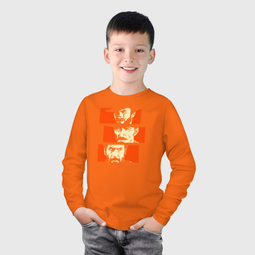 Детский лонгслив хлопок Хороший плохой злой, цвет оранжевый - фото 3