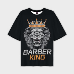 Мужская футболка oversize 3D Barber King Барбер Король
