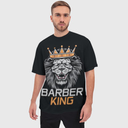 Мужская футболка oversize 3D Barber King Барбер Король - фото 2