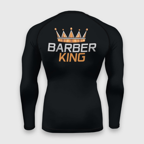 Мужской рашгард 3D с принтом Barber King Барбер Король, вид сзади #1