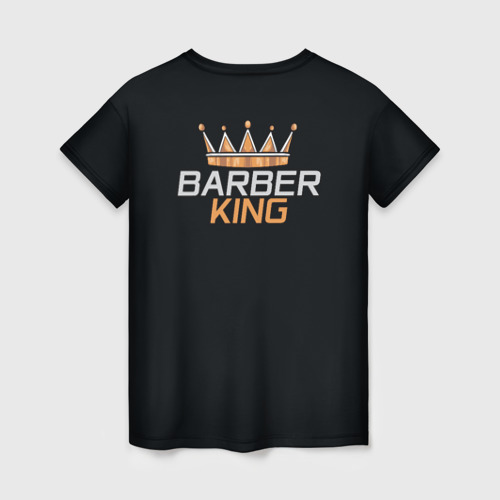 Женская футболка 3D с принтом Barber King / Барбер Король, вид сзади #1