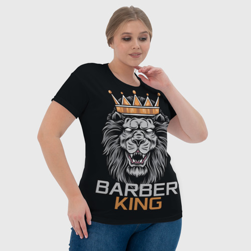 Женская футболка 3D с принтом Barber King / Барбер Король, фото #4