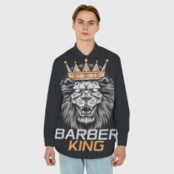 Мужская рубашка oversize 3D Barber King Барбер Король - фото 2