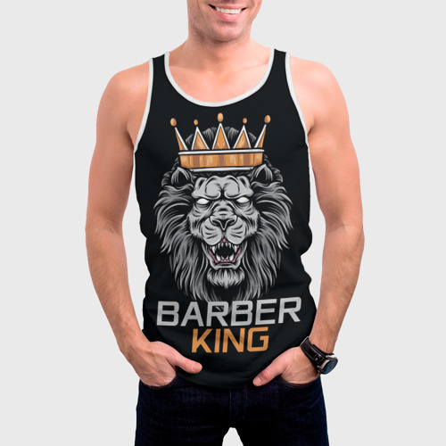 Мужская майка 3D Barber King Барбер Король, цвет 3D печать - фото 3