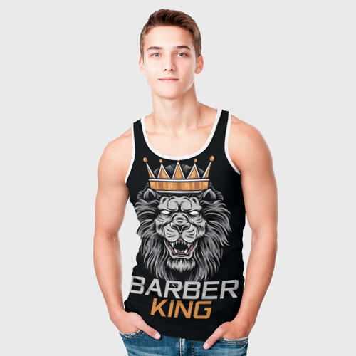 Мужская майка 3D Barber King Барбер Король, цвет 3D печать - фото 5