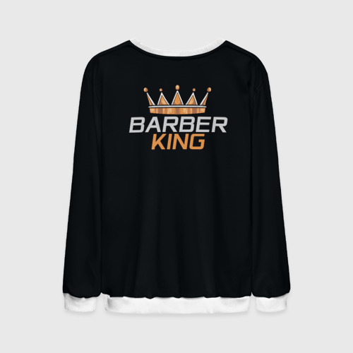 Мужской свитшот 3D Barber King Барбер Король, цвет белый - фото 2