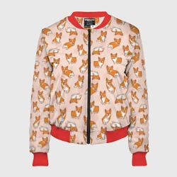 Женский бомбер 3D Корги