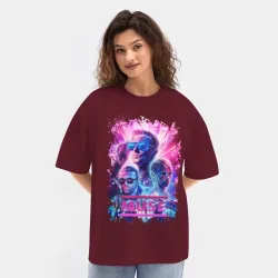 Женская футболка Oversize хлопок texturе Muse Муза - фото 2
