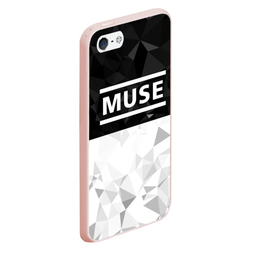 Чехол для iPhone 5/5S матовый Muse, цвет светло-розовый - фото 3
