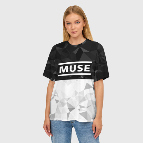 Женская футболка oversize 3D Muse, цвет 3D печать - фото 3