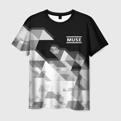 Мужская футболка с принтом Muse Муза, вид спереди №1