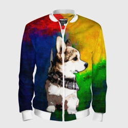 Мужской бомбер 3D Корги