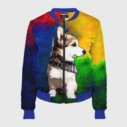 Женский бомбер 3D Корги