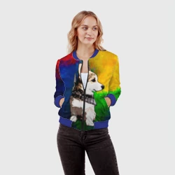 Женский бомбер 3D Корги - фото 2