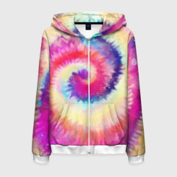 Мужская толстовка 3D на молнии Tie Dye vortex