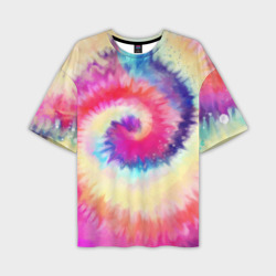 Мужская футболка oversize 3D Tie Dye vortex