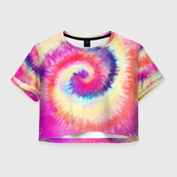 Женская футболка Crop-top 3D Tie Dye vortex