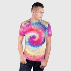 Мужская футболка 3D Slim Tie Dye vortex - фото 2