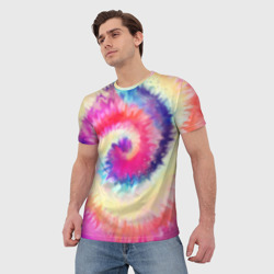 Мужская футболка 3D Tie Dye vortex - фото 2