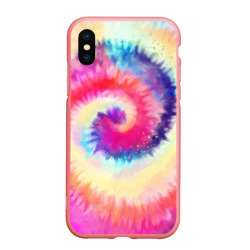 Чехол для iPhone XS Max матовый Tie Dye vortex