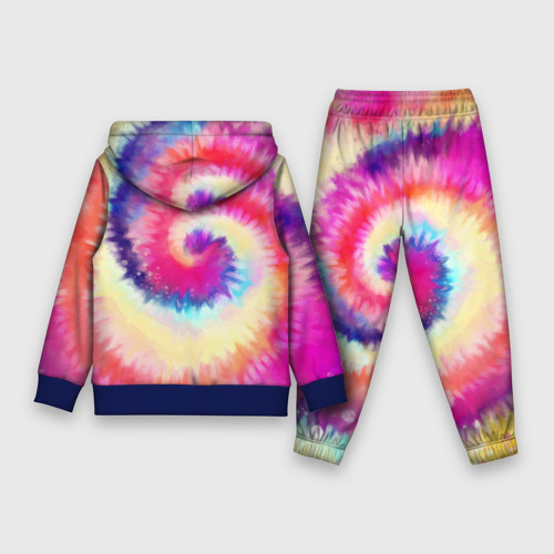 Детский костюм с толстовкой 3D Tie Dye vortex, цвет синий - фото 2