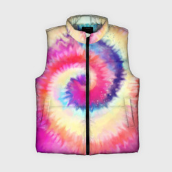 Женский жилет утепленный 3D Tie Dye vortex