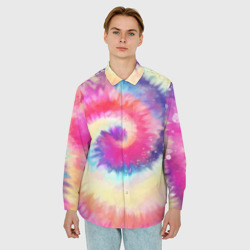 Мужская рубашка oversize 3D Tie Dye vortex - фото 2