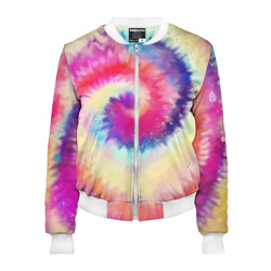 Женский бомбер 3D Tie Dye vortex