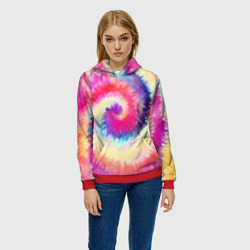 Женская толстовка 3D Tie Dye vortex - фото 2