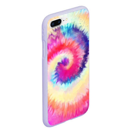 Чехол для iPhone 7Plus/8 Plus матовый Tie Dye vortex, цвет светло-сиреневый - фото 3
